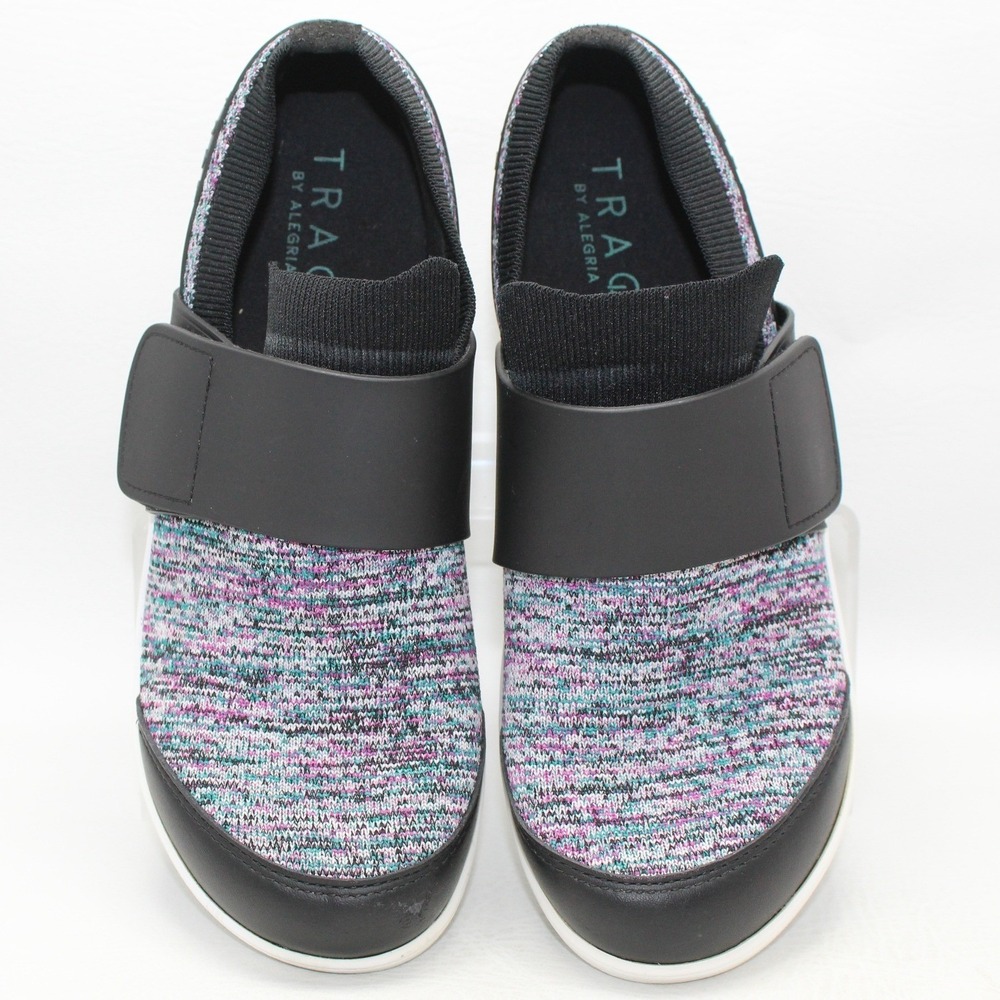 TRAQ by Alegria Qwik Purple Blue Knit Smart Walking Shoes TRA-QWI-5004 Womens 39